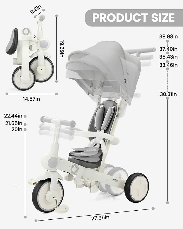 🎁Hot Sale 50% OFF🎉7-in-1 Grow-with-Me Toddler Tricycle
